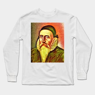 John Dee snow Portrait | John Dee Artwork 15 Long Sleeve T-Shirt